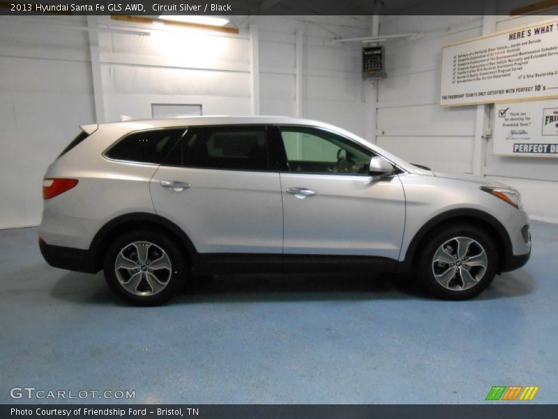 Circuit Silver / Black 2013 Hyundai Santa Fe GLS AWD