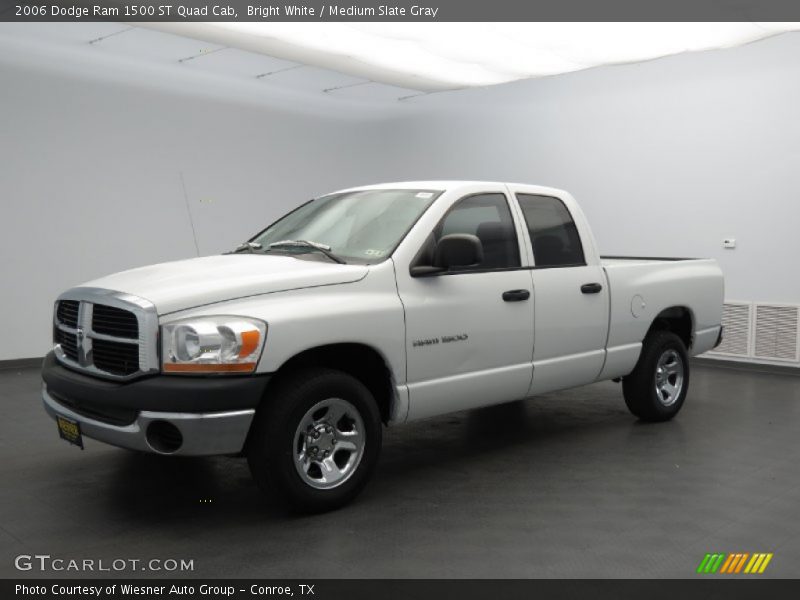 Bright White / Medium Slate Gray 2006 Dodge Ram 1500 ST Quad Cab
