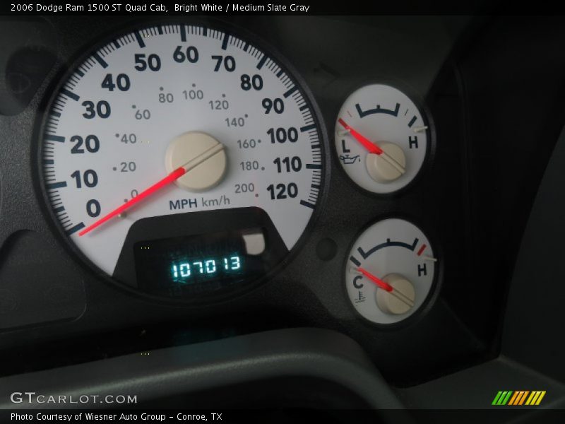 Bright White / Medium Slate Gray 2006 Dodge Ram 1500 ST Quad Cab
