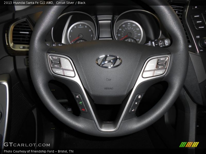 Circuit Silver / Black 2013 Hyundai Santa Fe GLS AWD
