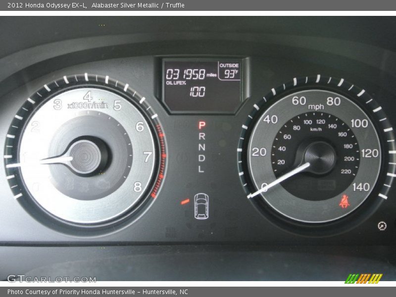 Alabaster Silver Metallic / Truffle 2012 Honda Odyssey EX-L