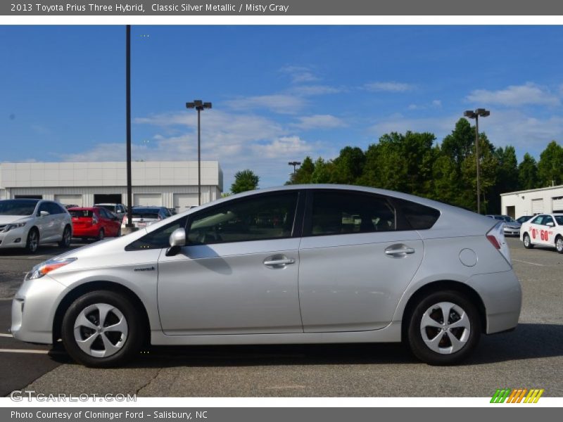 Classic Silver Metallic / Misty Gray 2013 Toyota Prius Three Hybrid