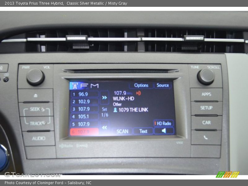 Classic Silver Metallic / Misty Gray 2013 Toyota Prius Three Hybrid