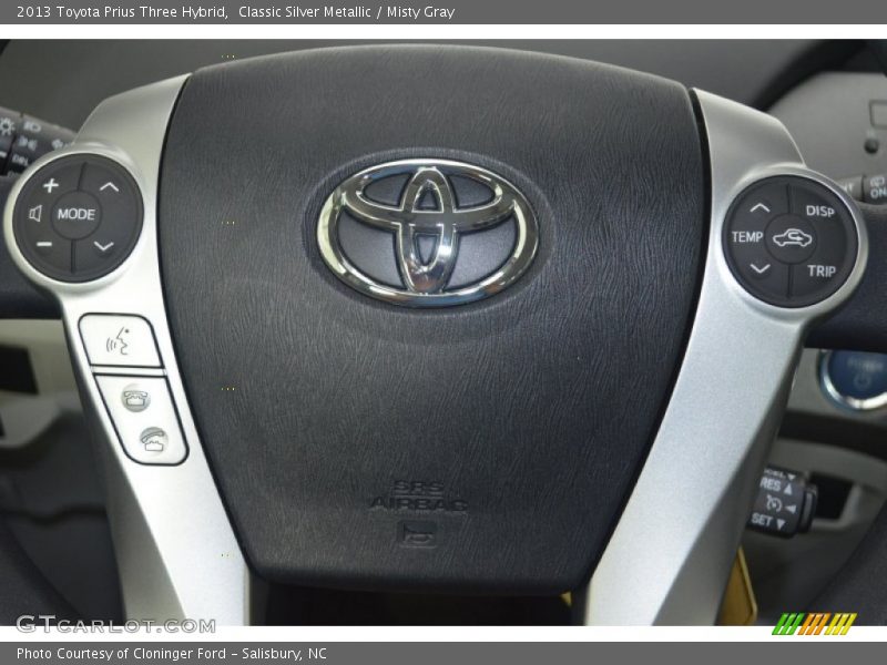 Classic Silver Metallic / Misty Gray 2013 Toyota Prius Three Hybrid