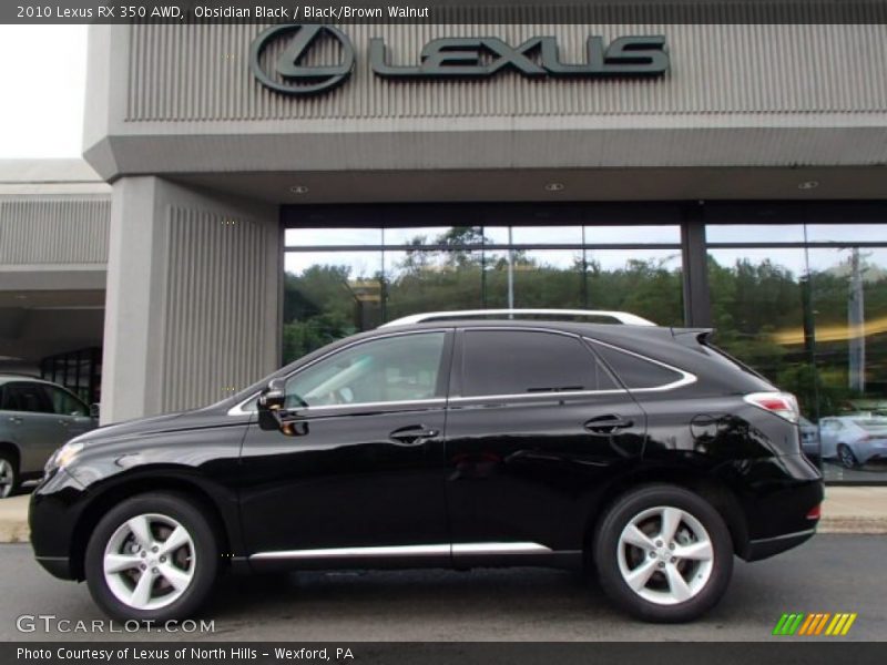 Obsidian Black / Black/Brown Walnut 2010 Lexus RX 350 AWD