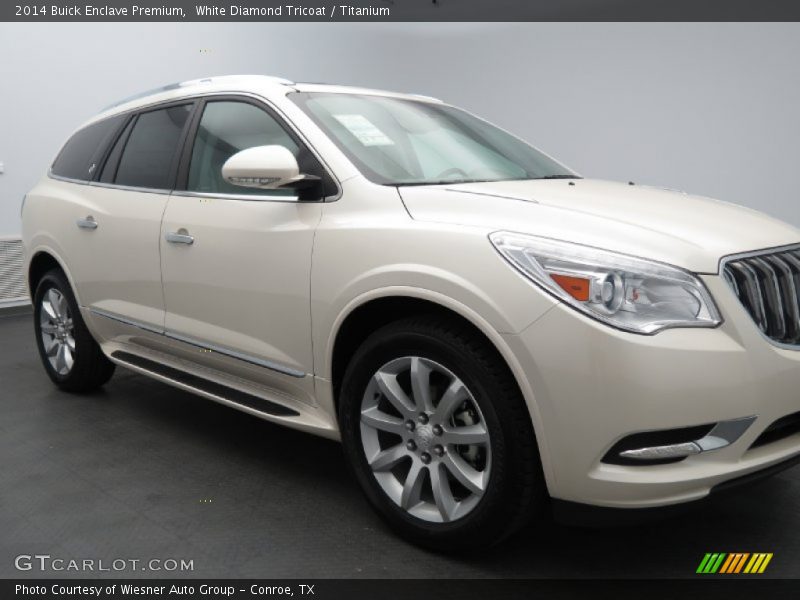 White Diamond Tricoat / Titanium 2014 Buick Enclave Premium