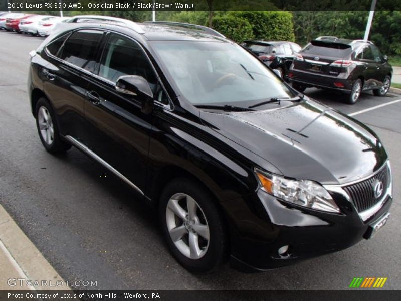 Obsidian Black / Black/Brown Walnut 2010 Lexus RX 350 AWD