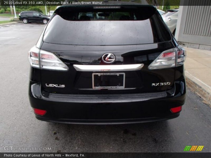 Obsidian Black / Black/Brown Walnut 2010 Lexus RX 350 AWD