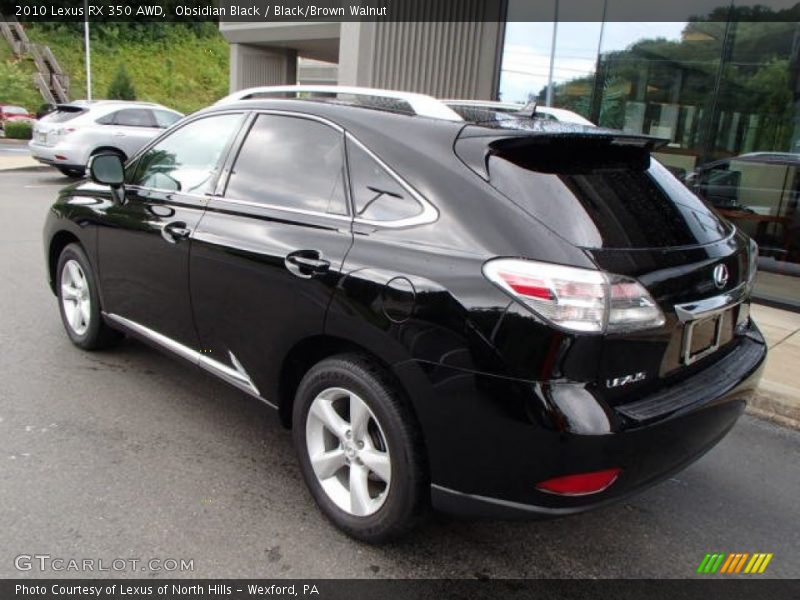 Obsidian Black / Black/Brown Walnut 2010 Lexus RX 350 AWD