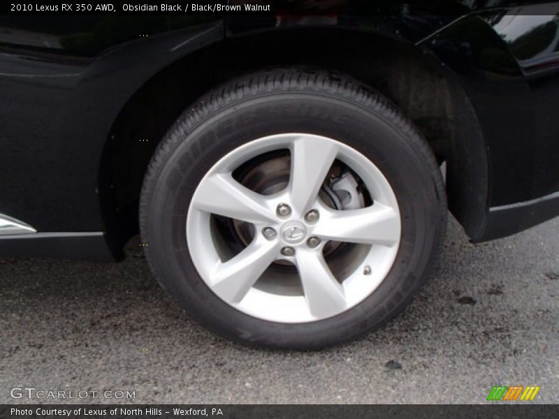Obsidian Black / Black/Brown Walnut 2010 Lexus RX 350 AWD