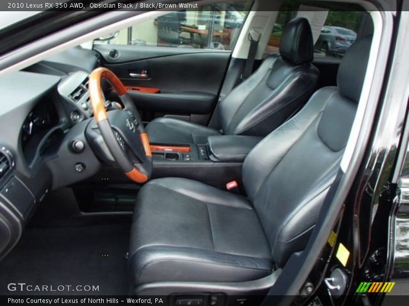 Obsidian Black / Black/Brown Walnut 2010 Lexus RX 350 AWD