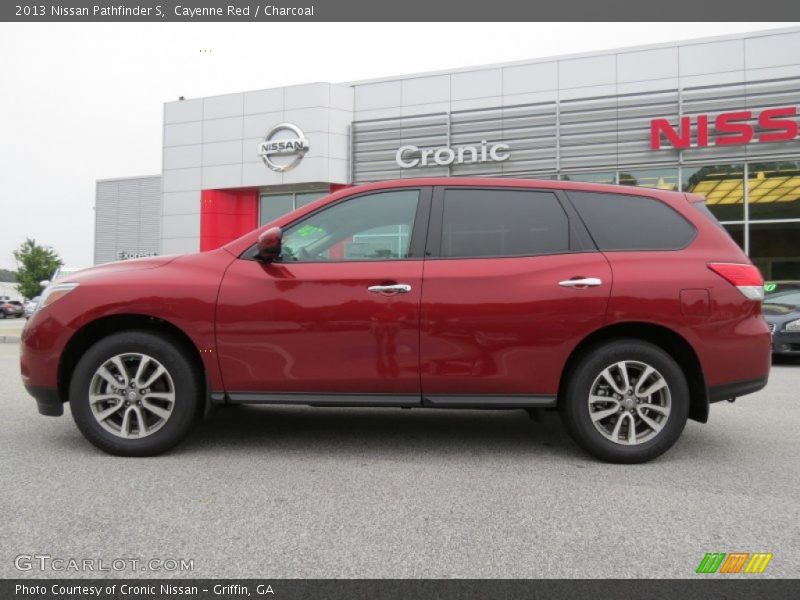 Cayenne Red / Charcoal 2013 Nissan Pathfinder S
