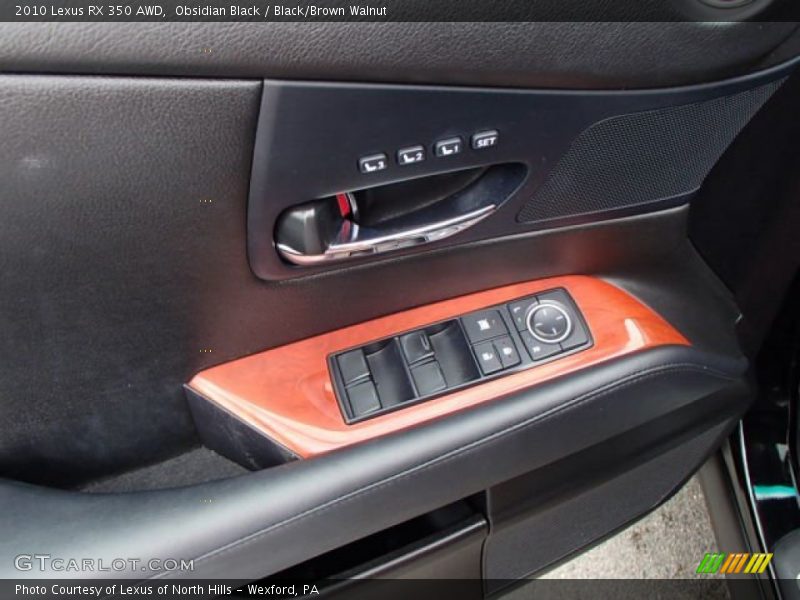 Obsidian Black / Black/Brown Walnut 2010 Lexus RX 350 AWD