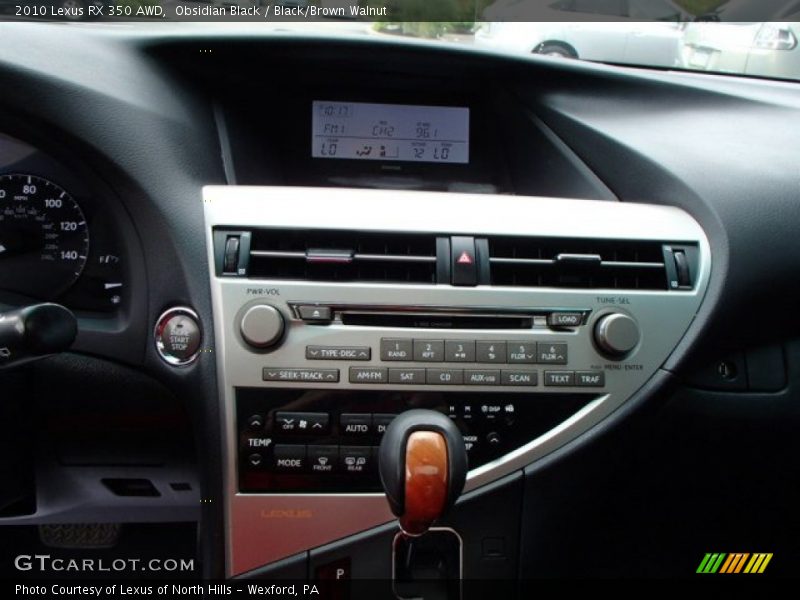Obsidian Black / Black/Brown Walnut 2010 Lexus RX 350 AWD
