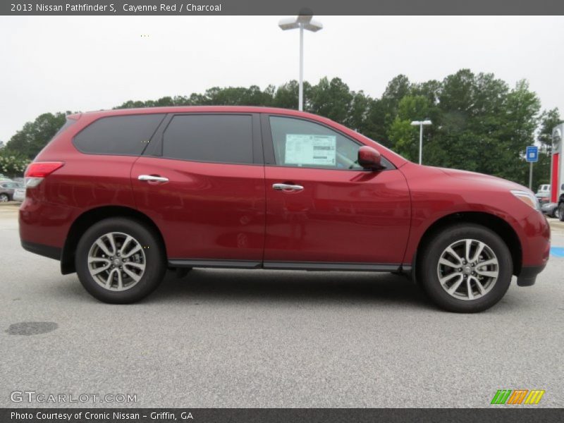 Cayenne Red / Charcoal 2013 Nissan Pathfinder S
