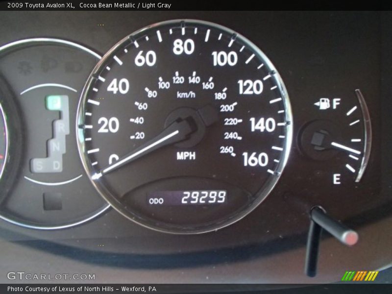 Cocoa Bean Metallic / Light Gray 2009 Toyota Avalon XL