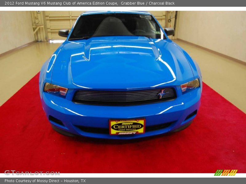 Grabber Blue / Charcoal Black 2012 Ford Mustang V6 Mustang Club of America Edition Coupe