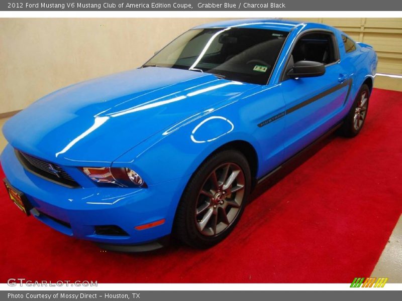 Grabber Blue / Charcoal Black 2012 Ford Mustang V6 Mustang Club of America Edition Coupe