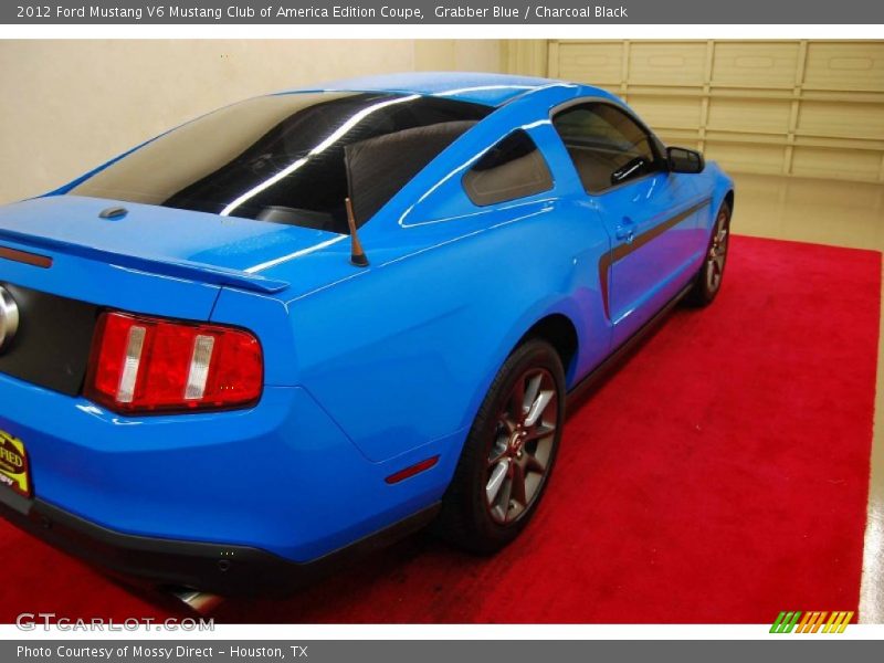 Grabber Blue / Charcoal Black 2012 Ford Mustang V6 Mustang Club of America Edition Coupe