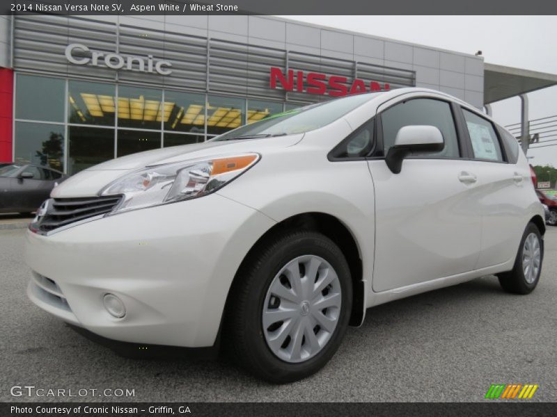 Aspen White / Wheat Stone 2014 Nissan Versa Note SV