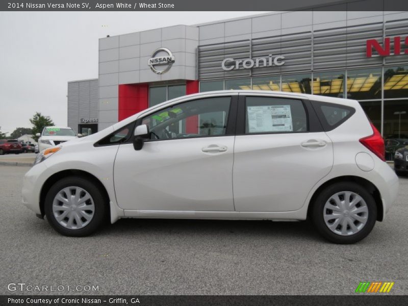 Aspen White / Wheat Stone 2014 Nissan Versa Note SV