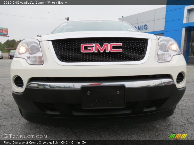Summit White / Ebony 2010 GMC Acadia SL