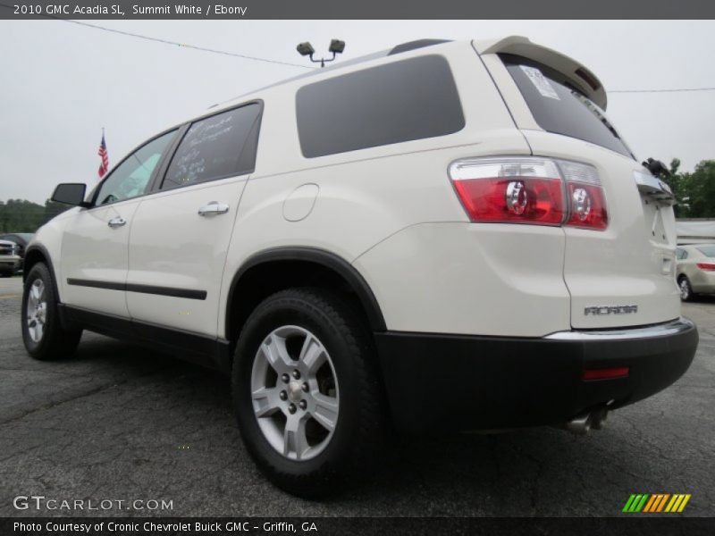 Summit White / Ebony 2010 GMC Acadia SL