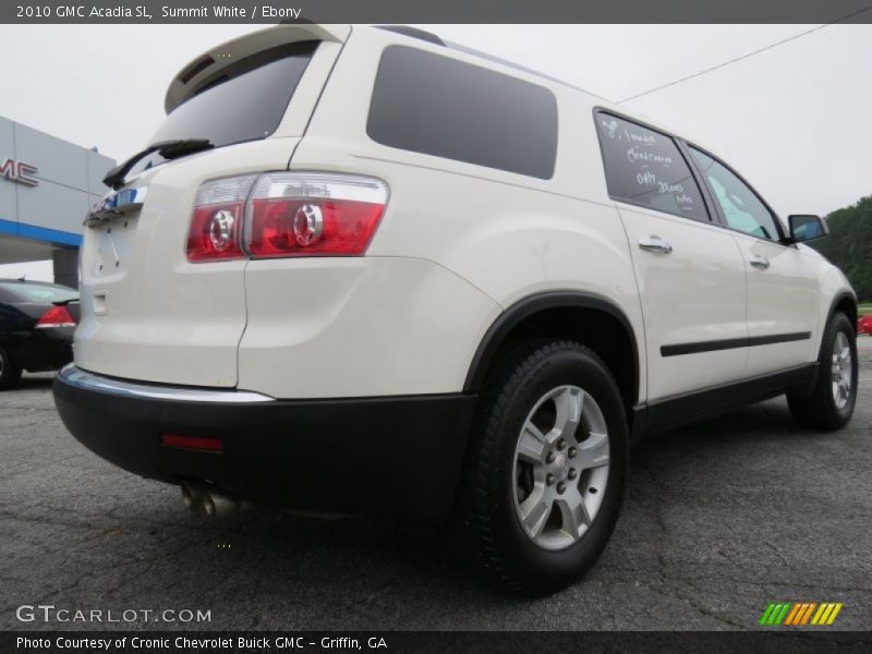 Summit White / Ebony 2010 GMC Acadia SL