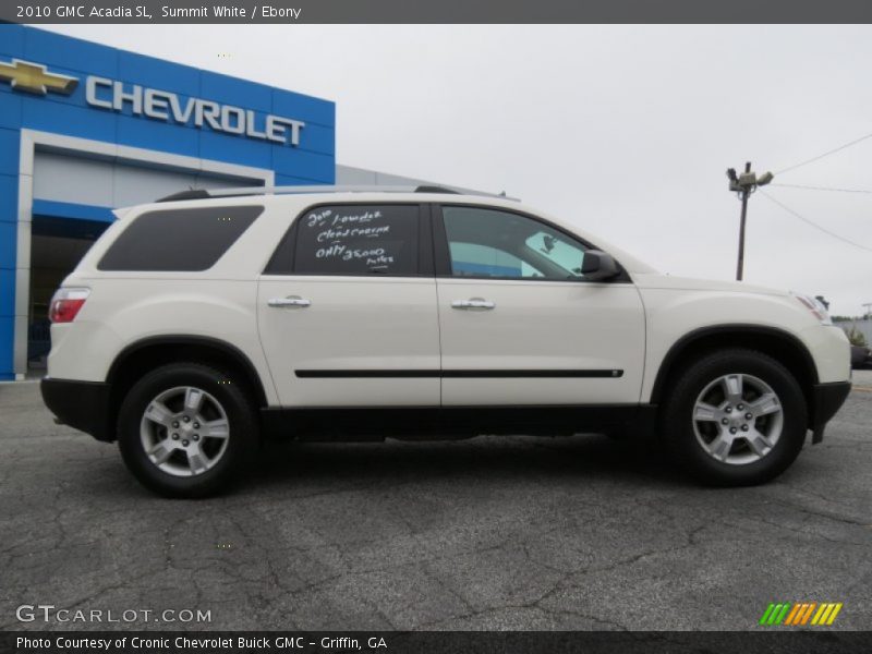 Summit White / Ebony 2010 GMC Acadia SL