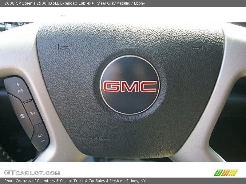 Steel Gray Metallic / Ebony 2008 GMC Sierra 2500HD SLE Extended Cab 4x4