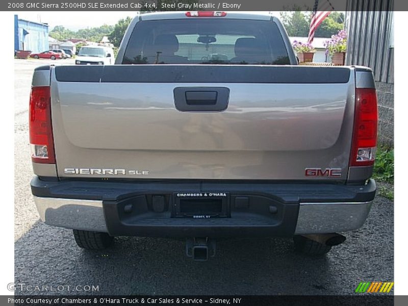 Steel Gray Metallic / Ebony 2008 GMC Sierra 2500HD SLE Extended Cab 4x4