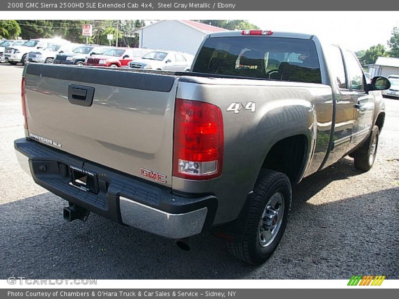 Steel Gray Metallic / Ebony 2008 GMC Sierra 2500HD SLE Extended Cab 4x4