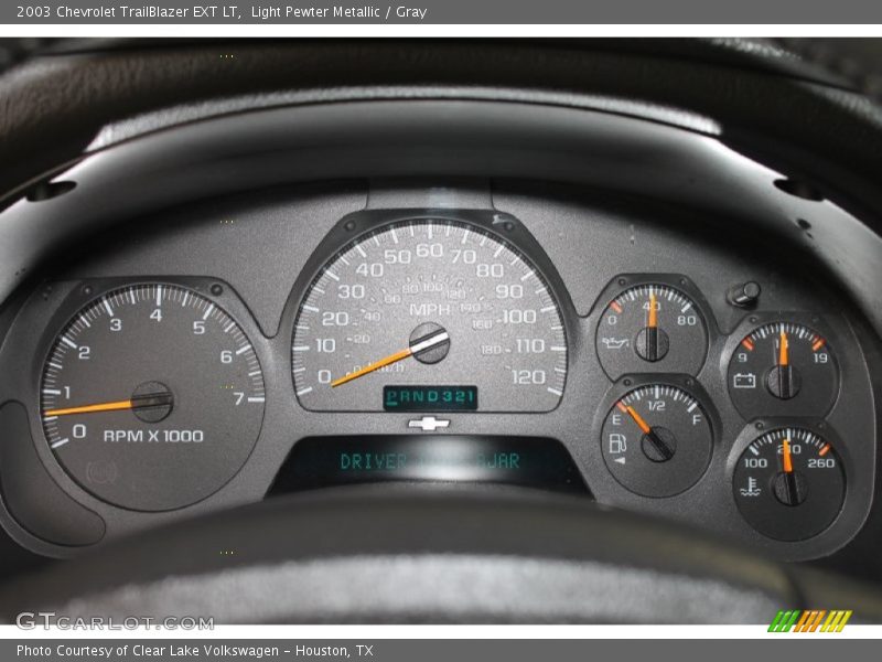 Light Pewter Metallic / Gray 2003 Chevrolet TrailBlazer EXT LT