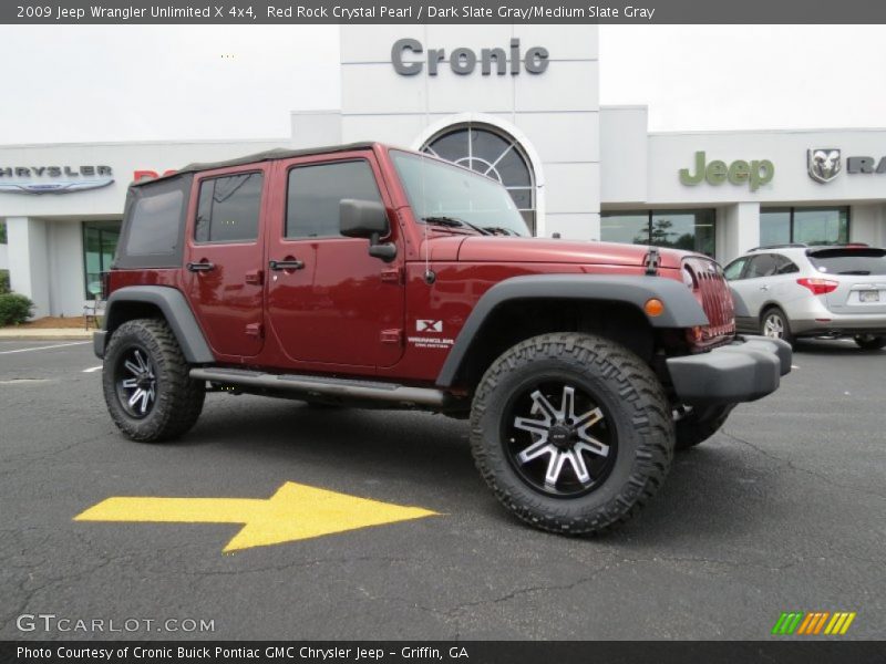 Red Rock Crystal Pearl / Dark Slate Gray/Medium Slate Gray 2009 Jeep Wrangler Unlimited X 4x4
