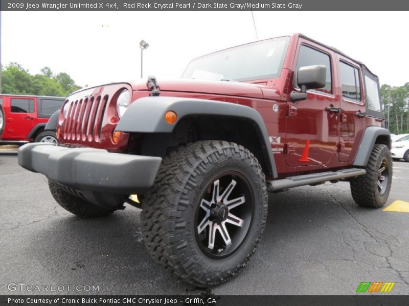 Red Rock Crystal Pearl / Dark Slate Gray/Medium Slate Gray 2009 Jeep Wrangler Unlimited X 4x4