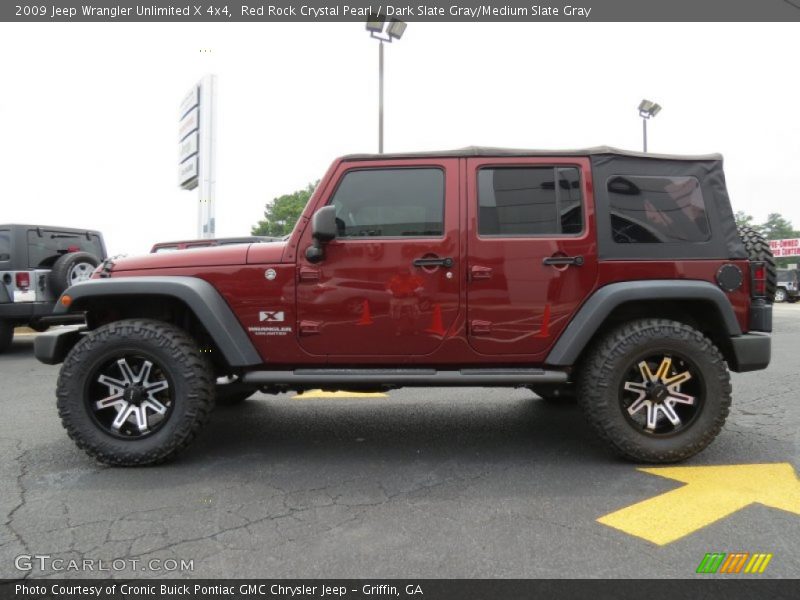 Red Rock Crystal Pearl / Dark Slate Gray/Medium Slate Gray 2009 Jeep Wrangler Unlimited X 4x4