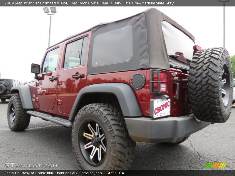 Red Rock Crystal Pearl / Dark Slate Gray/Medium Slate Gray 2009 Jeep Wrangler Unlimited X 4x4