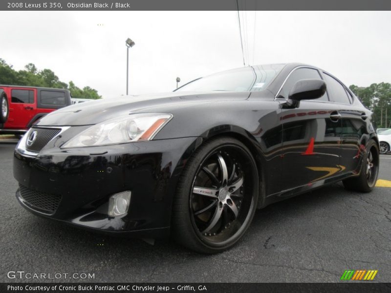 Obsidian Black / Black 2008 Lexus IS 350
