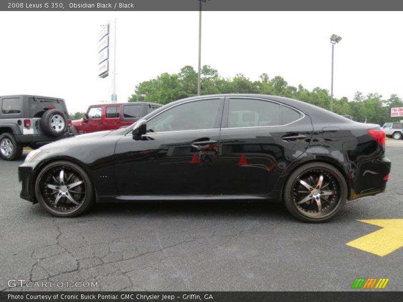 Obsidian Black / Black 2008 Lexus IS 350