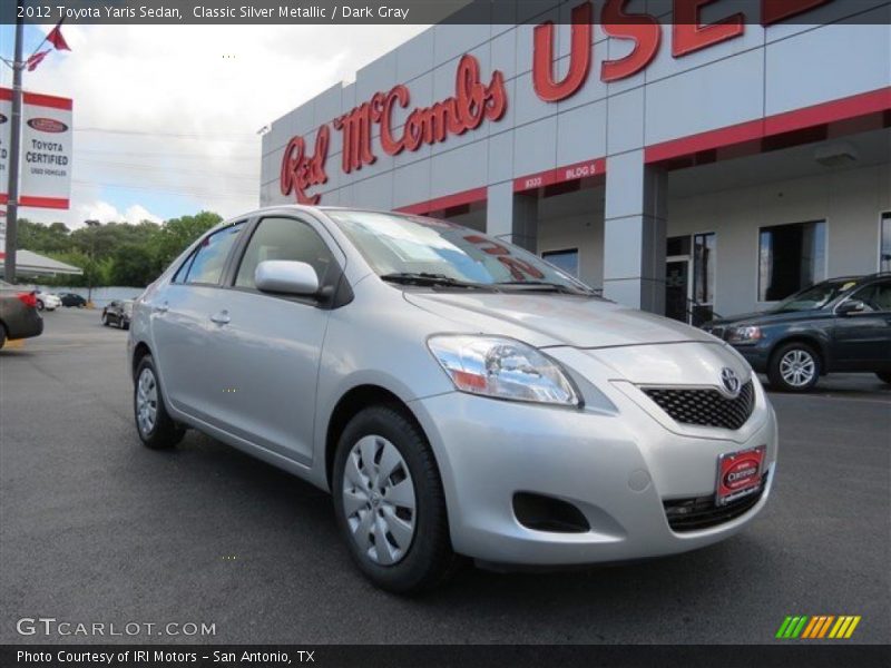Classic Silver Metallic / Dark Gray 2012 Toyota Yaris Sedan