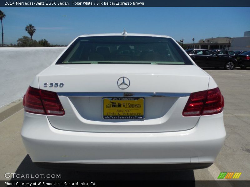 Polar White / Silk Beige/Espresso Brown 2014 Mercedes-Benz E 350 Sedan