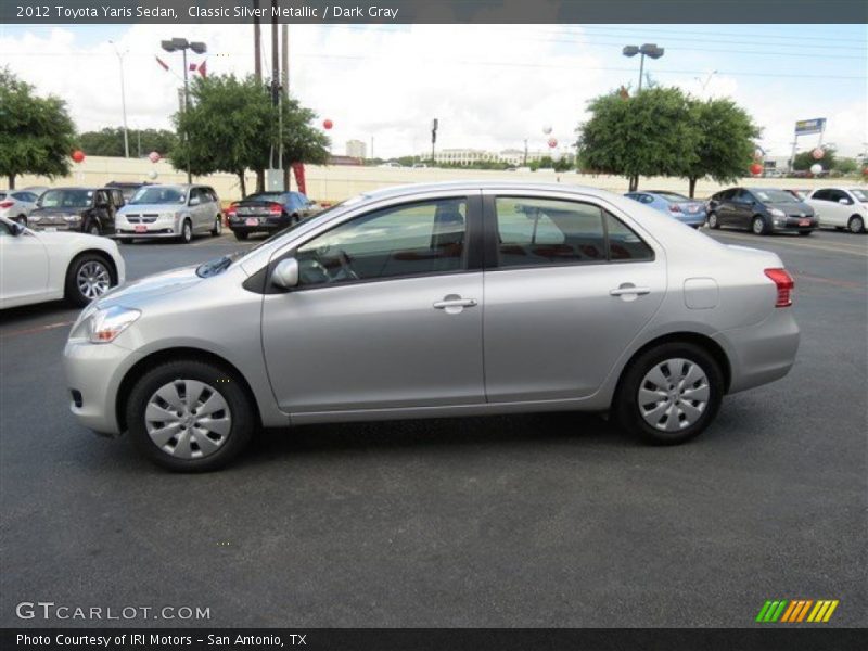 Classic Silver Metallic / Dark Gray 2012 Toyota Yaris Sedan