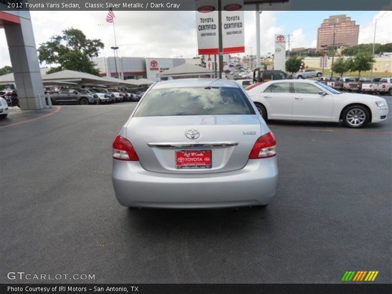 Classic Silver Metallic / Dark Gray 2012 Toyota Yaris Sedan