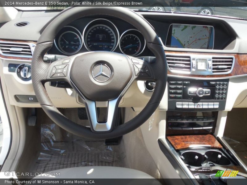 Polar White / Silk Beige/Espresso Brown 2014 Mercedes-Benz E 350 Sedan