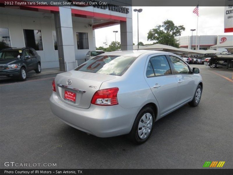 Classic Silver Metallic / Dark Gray 2012 Toyota Yaris Sedan