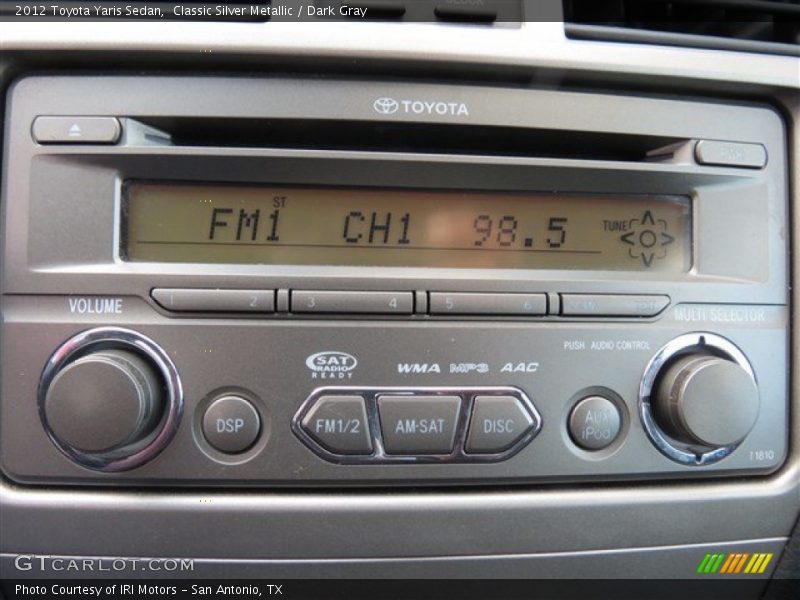 Classic Silver Metallic / Dark Gray 2012 Toyota Yaris Sedan