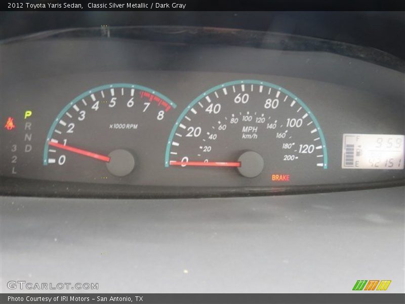 Classic Silver Metallic / Dark Gray 2012 Toyota Yaris Sedan