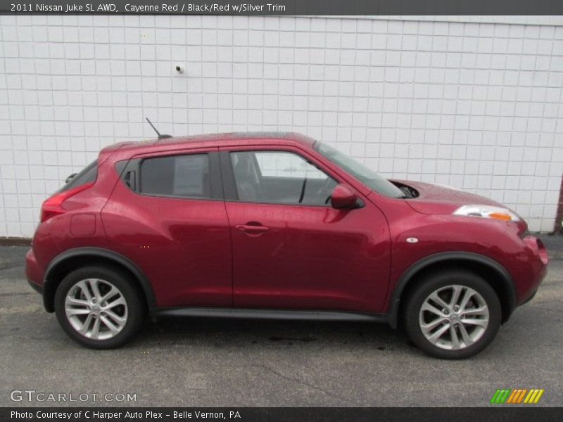 Cayenne Red / Black/Red w/Silver Trim 2011 Nissan Juke SL AWD