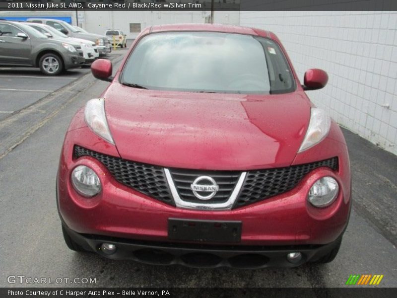Cayenne Red / Black/Red w/Silver Trim 2011 Nissan Juke SL AWD