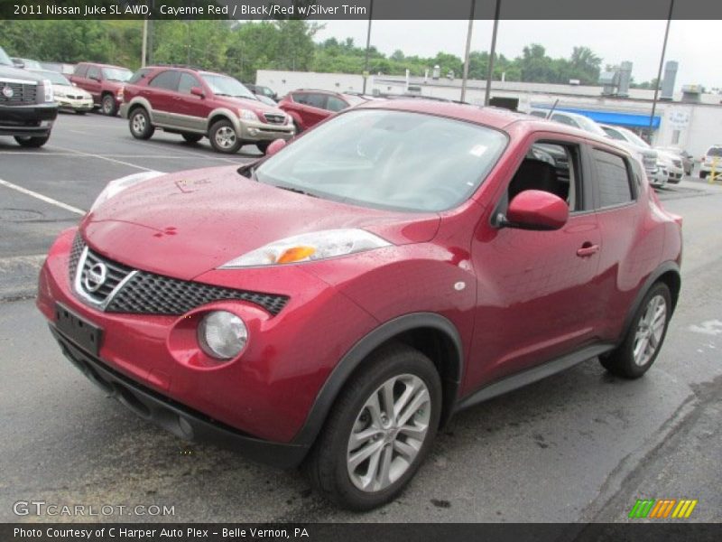 Cayenne Red / Black/Red w/Silver Trim 2011 Nissan Juke SL AWD